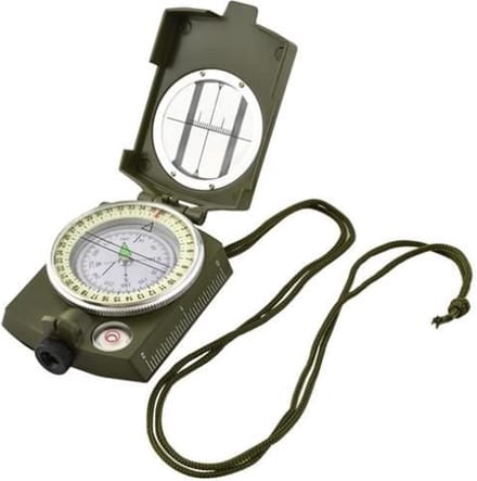 New Age Devi - Militaire Outdoor Kompas - Inclusief handig opbergzakje!