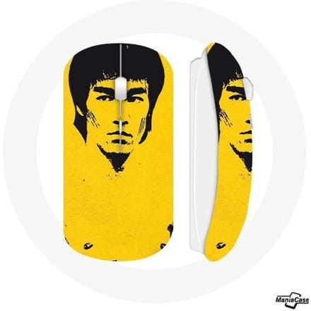 Draadloze Muis - MANIACASE - Bruce Lee Kunst - Geel - USB Wi-Fi - Compatibel met Mac en PC