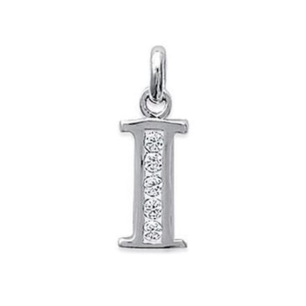 Blinx Jewels Zilveren Hanger Letter I Steentjes