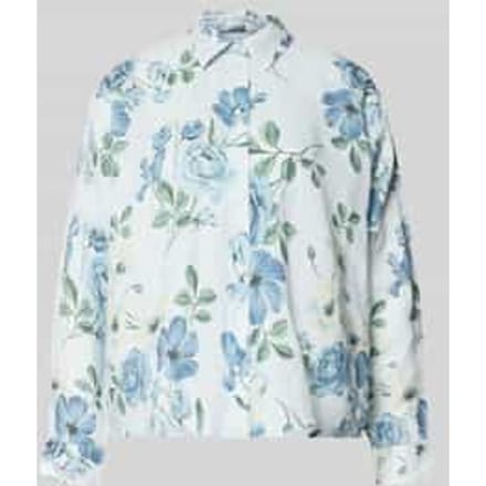 regular fit overhemdblouse van linnen