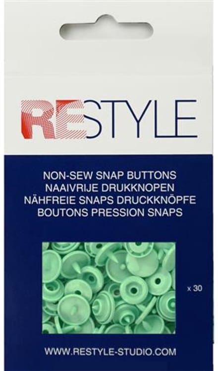 Naaivrije plastic drukknopen 12,4 mm, 30 stuks