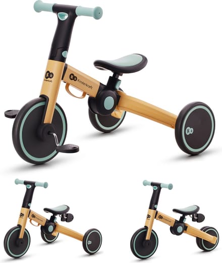 Kinderkraft 4TRIKE - Driewieler - 3-in-1 - Inklapbaar - Lichtgewicht - Geel