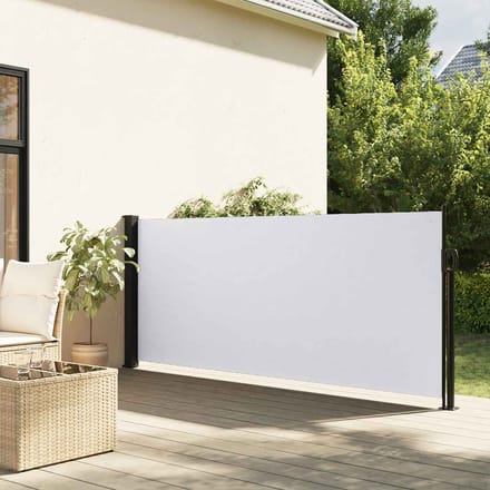 vidaXL - Windscherm - uittrekbaar - 100x500 - cm - wit