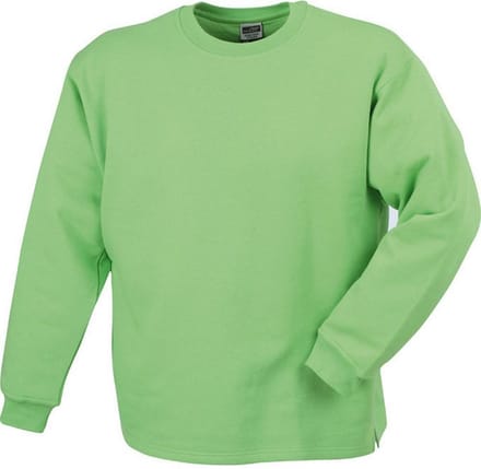 James and Nicholson Unisex Open Hem Sweatshirt (Kalk groen)