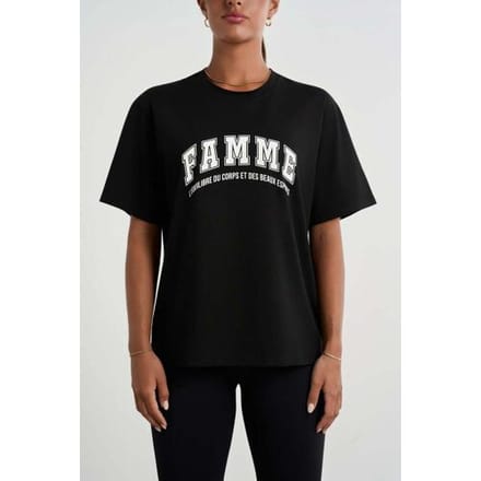 FAMME Équilibre Oversized T-Shirt Black S