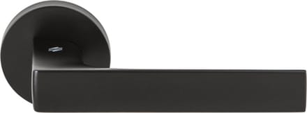 Deurkruk Robocinque - Colombo Design - Zwart mat - rond rozet - set