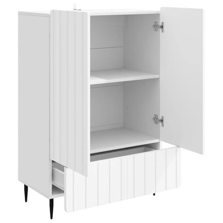 vidaXL - Dressoir - Wit - 66 - x - 34,5 - x - 97 - cm - Bewerkt - hout