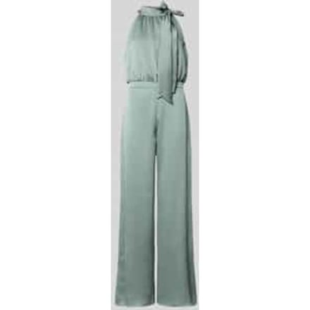 Jumpsuit met strik en knoopsluiting aan de achterkant