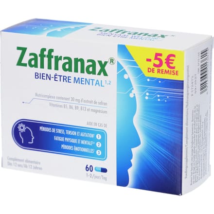 Zaffranax® Mentaal Welzijn Promo -5€ 60 Capsules
