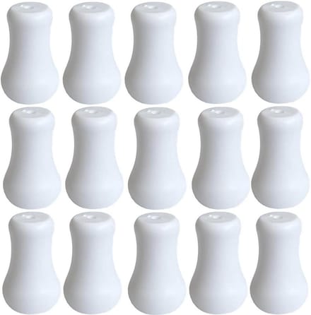 20pcs White Plastic Cord Tassel Window Blind Drawstring Buttons Drops Pull End for Roman Shades Curtain Crafts Tassels