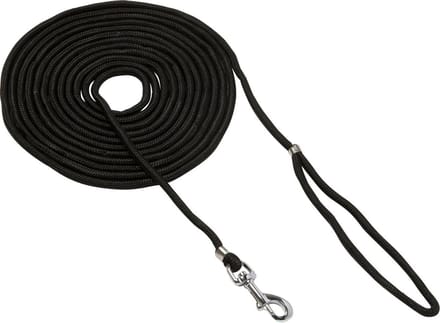 Adori Veldlijn Nylon - Hondenriem - 5 m Zwart