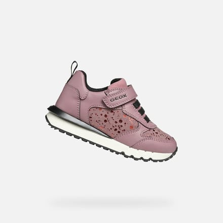 GEOX FASTICS MEISJES Sneakers - DONKERROZE - Maat 36