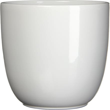 Mica Decorations Bloempot/plantenpot - wit - keramiek - D28 cm x H25