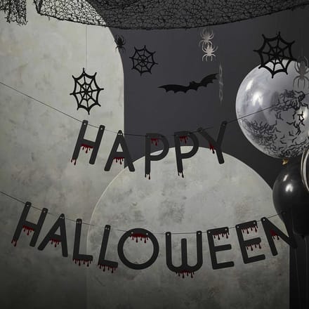 HALLOWEEN VERSIERING LETTERSLINGER HAPPY HALLOWEEN / Feestdecoratie slinger Halloween feest GINGER RAY