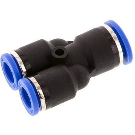 8mm x 10mm Y-koppeling PA 66 Insteekfitting NBR [2 Stuks]