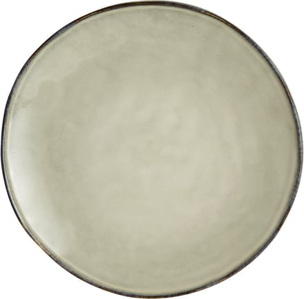 Dutch Rose Organic Borden Plat - Ø26,5 cm - Dinerborden - Stoneware Handgemaakt - Creme