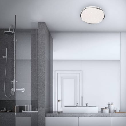 Briloner Acorus LED plafondlamp, IP44, sterdecor, Ø 33 cm
