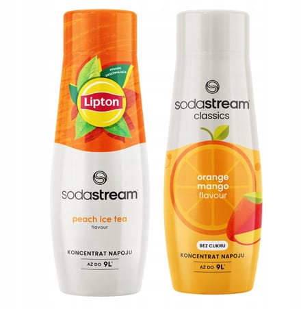 SodaStream - Limonadesiropen - Lipton Peach en Orange Mango Zero - 2 stuks