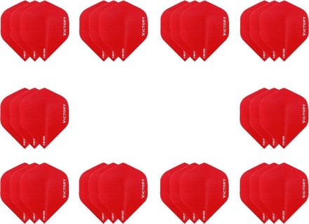 10 sets (30 stuks) Super Sterke Rode Poly XS100 - flights - dartflights