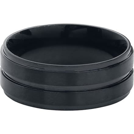 etNox Ring - Basic Double Black - voor Mannen - zwart