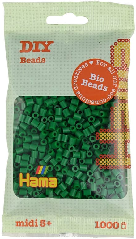 Hama Midi Bio Strijkkralen - Groen (010), 1000st.