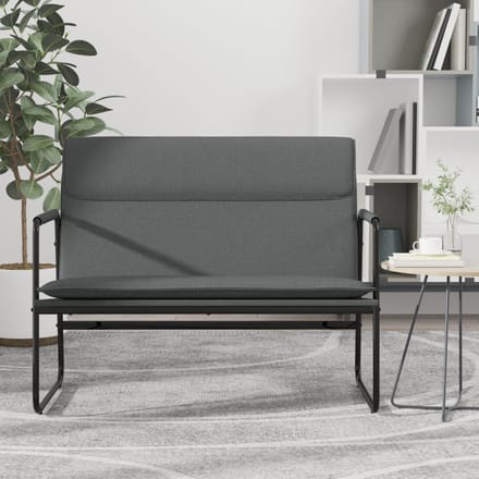 vidaXL - Bankje - 100x64x80 - cm - stof - donkergrijs
