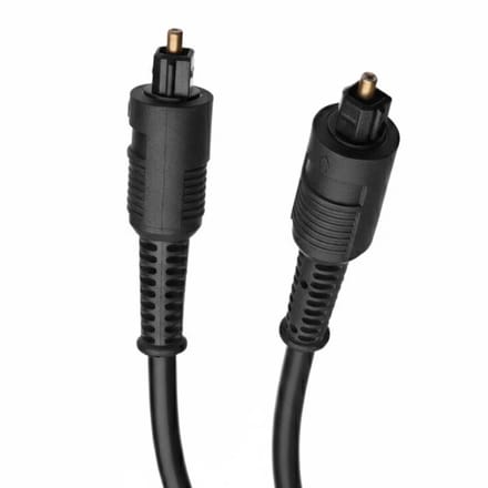 Force Case, Toslink Optische Digitale Audio Kabel - Mannelijk/Mannelijk - 1.2m, Zwart