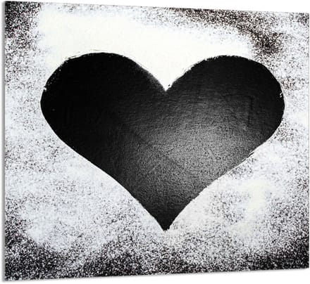 TMK ArtDeko Serce - Snijplank - 65x60 cm - Glas - Hartmotief
