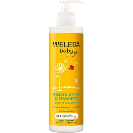 WELEDA Baby's en kinderen Calendula Waslotion & Shampoo Schoonmaken Unisex 400 ml