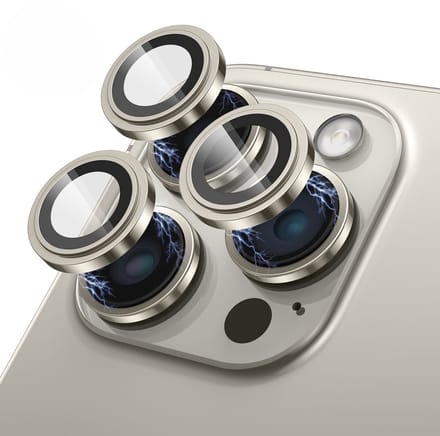 Viewr Camera Lens Protector iPhone 16 Pro / 16 Pro Max – 9H Gehard Glas Camerabeschermer – Met Installatieframe – Grijs