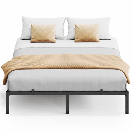 VASAGLE - Bed - Metalen Bed - Met Opbergruimte Onder Het Bed - Stevig Metalen Frame