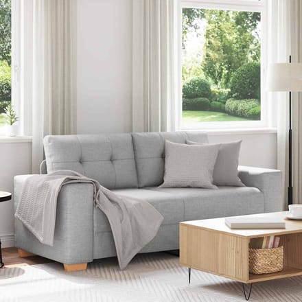 vidaXL - Loveseat - Bank - Wolkengrijs - 180x77x82 - cm - Stof