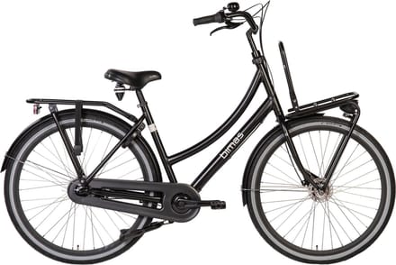 Bimas Transporter A3.3 Lady 28 inch - damesfiets - 3 versnellingen - mat zwart