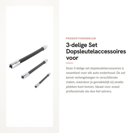 Dailygoods - 3-delige Set Dopsleutelaccessoires voor Auto-Onderhoud