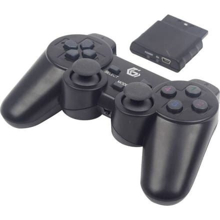 Gembird Wireless Dual Vibration Gamepad - Wireless Controller - Sony PlayStation 2