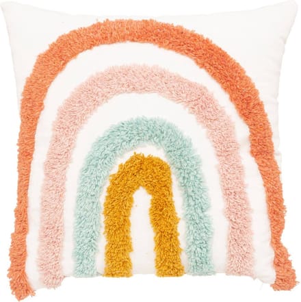 Atmosphera Kids Sierkussen Regenboog Tufte - 38x38cm - Multi
