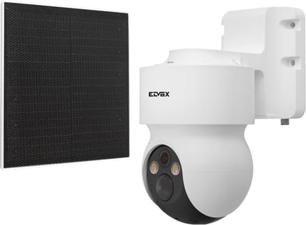 IP Camera - Beveiligingscamera - Buitenbewaking - Draadloos met Zonnepaneel - 3 MPX 120 Graden - Wit