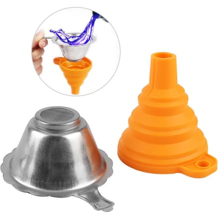Accessoires d'imprimante 3D pièces entonnoir pliable en Silicone entonnoir pliable en résine d'acier inoxydable orange