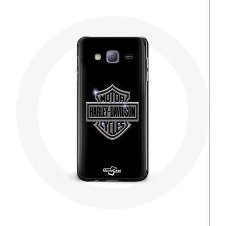 Coque - Harley Davidson - Samsung Galaxy J3 2016 - Souple - Noir - Motif logo