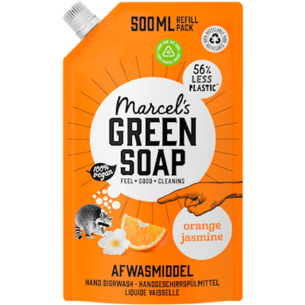 Marcel's Green Soap Afwasmiddel Sinaasappel & Jasmijn Refill