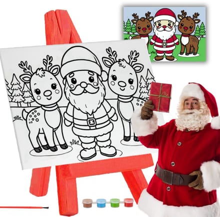 Kerst Schilderset met Canvas: Cadeau voor Kinderen