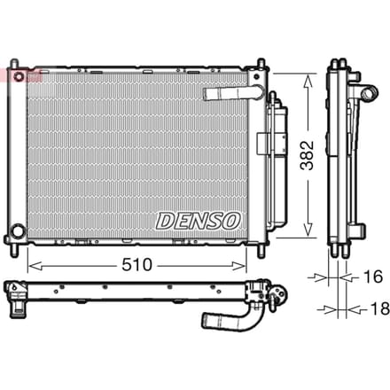 Condensator, airconditioning DENSO DRM46101