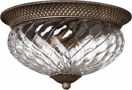 Hinkley LED Plafondlamp Plantation | 3X E27 Max 60W | Dimbaar | Pearl Bronze