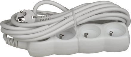 4-socket plugboard without power switch Chacon (5 m)
