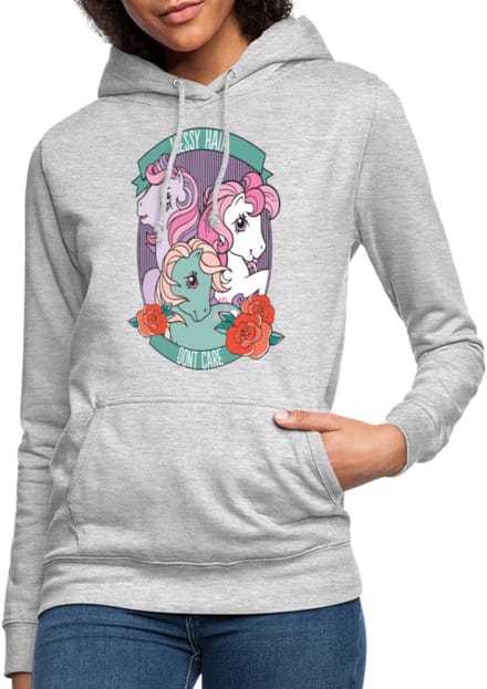 My Little Pony Retro Messy Hair Don't Care Statement Hoodie Dames