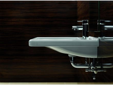 Geberit 300 Comfort wastafel - 55cm - 1 kraangat - met overloop KeraTect - wit
