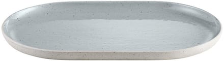 Sablo Stone Serveerbord | Lichtgrijs / Blauw | Stoneware