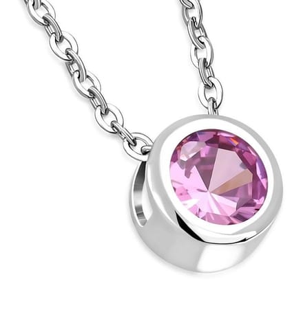 Amanto Ketting Cyana Pink - 316L Staal - ∅8mm - 45cm