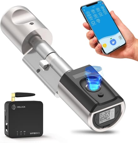 Intelligent vingerafdrukslot met Bluetooth en WiFi ontgrendeling, IP65 waterdichte sluitcilinder