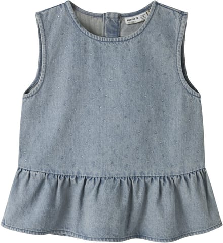 NAME IT - NKFRAIN SL DNM TOP 4577-IM - Meisjes - Blouses
